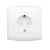 schuko socket With shutter 1 gang 16 Amp Alfanar Model  ALF Classic Size 7x7 Colour White