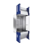 Machine roomless Scenic lift, compact design, 450 KG load, 6 persons capacity, 1.5 m/s speed, safety glass front 