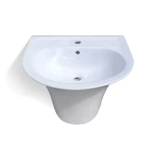 White Ceramic Wall Mounted Hand Washbasin 38.5x50x56 cm | Al Muhaidib Sanitary and Ceramic