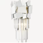 إضاءة جداريه ناعمة، طول 21 سم، عرض 34 سم، لون كروم