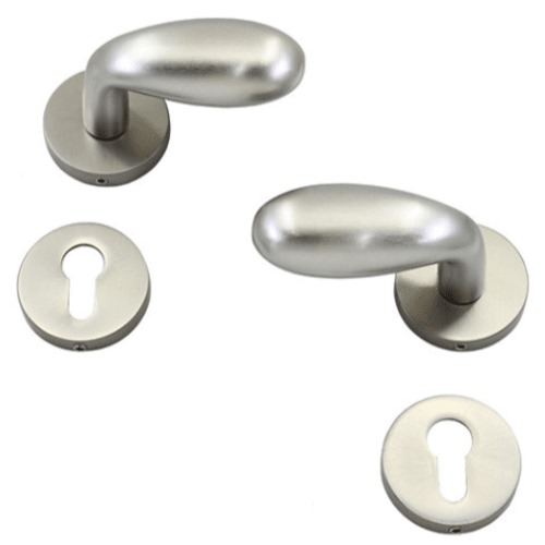 Separated Stainless Steel Door Handle, Silver Color | Dar Al Nijara Company
