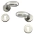 Separated Stainless Steel Door Handle, Silver Color 