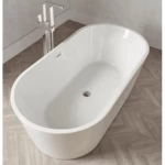 Acrylic Bathtub Oval Length 170 cm, Width 75 cm, White Color