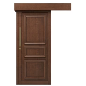 Premium Wooden Sliding Doors Size 265 × 110 cm Brown, Model EX05 | YT-80294612