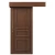 أبواب بريميوم سحاب خشبية، مقاس 265× 110 سم، بني، موديل EX05