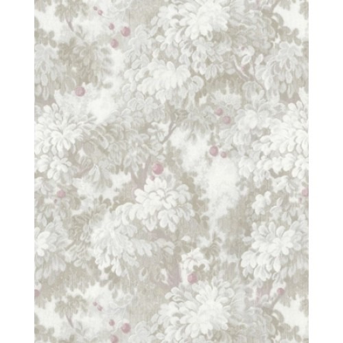 Italian Wallpaper Gray Color Floral Design, Size 10m x 1.06m, Model 81693 | Balbaid Decor Company