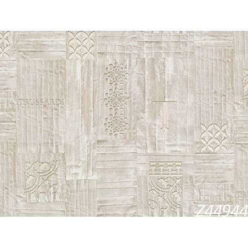 Italian Wallpaper Light Beige Color, 10m x 1.06m, Model Z44944 | Balbaid Decor Company