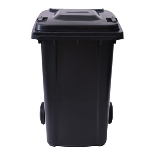 High-Density Polyethylene Plastic Waste Bin 54x44.5x90 cm, 120L, Black | AL-FURIDI FACTORY FOR PLASTIC INDUSTRIES