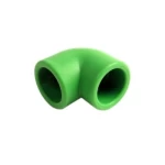 كوع  PPR  زاوية 90 درجة مقاس 32 ملي قطر خارجي 43 ملي لون اخضر  |  مصنع القبلان