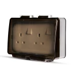 Weatherproof 2 Gang Socket Enclosure, 13 Amp, Size 7x14 cm | SPECTRA