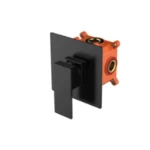 Concealed Shower Mixer Face, Square, Black Color, Single Line