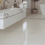 Matte floor tiles, 10 mm thick, 60 x 60 cm, light beige color |  Saudi Ceramics