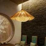 Single Gold Ceiling Pendant, 200 cm Cable, 30 cm Length, 45 cm Width