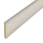 Wooden Skirting Parquet, Length 240 cm, Height 8 cm, Off white, Model 311