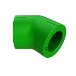 PPR Plastic Elbow 45 Degree Al-Rajhi Size  50 mm Outside Diameter 67.0 mm Color  Green