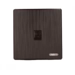 فيش تليفون، مقاس 7 × 7 سم، لون أسود مطفي 