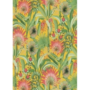 Leaf-patterned Wallpaper 0.53 m x 10 m Multicolored, Model 10390-20 | Balbaid Decor Company
