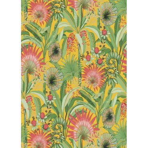 Leaf-patterned Wallpaper 0.53 m x 10 m Multicolored, Model 10390-20 | Balbaid Decor Company