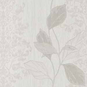 Leaf Patterned Wallpaper 10m x 1.06m Gray, Model 5436 | Balbaid Decor Company