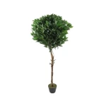 شجرة صناعية خضراء، ارتفاع 140 سم، عرض 60 سم، لون بنى مع اخضر