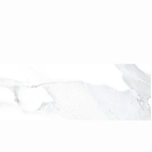 Marquina-Alba Wall Ceramic Tiles 10 mm Thickness, Size 7.5x22.5 cm, White Glossy | Marquina-Alba