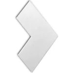 بلاط رصيف انترلوك ثلاثي الابعاد سماكة 8 سم  لون ابيض | شركة المورد المحترف