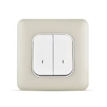 مفتاح مزدوج 20 أمبير ثنائي القطب مع لمبة ليد، لون شامبين، 7×7 سم | سبكترا