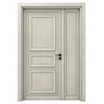 Premium Wooden Door and a Half, Size 160×235 cm, 6 cm Thickness, grey Color model EXO5