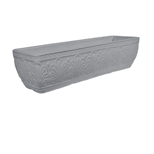 Plastic Transplant Pot Large Rectangle 98x28x23.5 cm Light Gray | Al Zamil Tanks