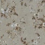 Italian Wallpaper Dark Beige Color Floral Design, Size 10mx0.70m, Model rc17023