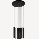 Contemporary LED Eclectic Chandelier, Size  63 x 63 x 25 cm, Black Color