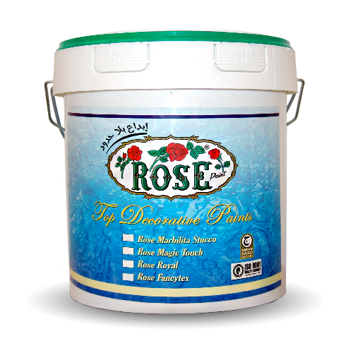 دهان ديكور روز ماجيك تاتش توب كوت فضي ربع لمعة عبوة 1 لتر | دهانات روز