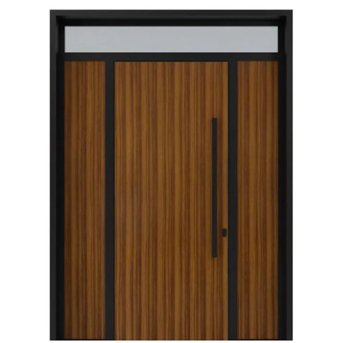 Aluminum Exterior Door Rust-Resistant Black with Brown, Model 85 | 