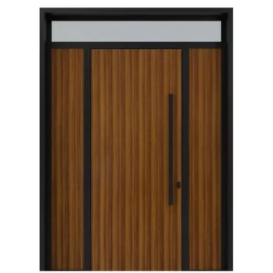 Aluminum Exterior Door Rust-Resistant Black with Brown, Model 85 | 