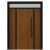 باب خارجي من الألمنيوم، مقاوم للصدأ، لون أسود مع بني، موديل 85
