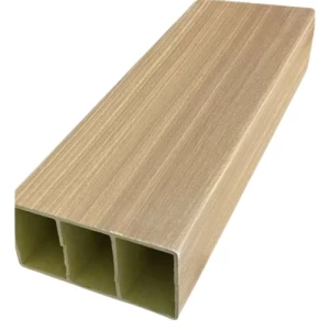 Interior Partition Columns Wood Alternative PVC 10×5 cm, 2.90m Height, Light Brown | Luxury line