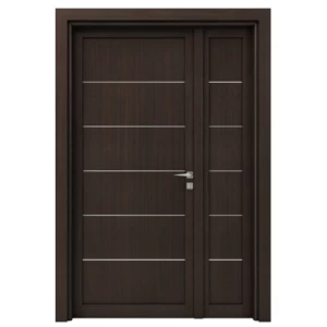 Premium Wooden Double Door 160×235 cm Dark Brown, Model MO1 | 