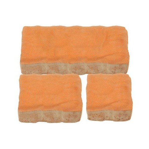 Yahfa Interlock Paver Tiles Height 6 cm 13x25 cm, 19 cm, 13 cm (3 Pieces) Orange | Artic