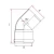 UPVC Elbow 45° Size 250 mm, Length 400 mm, Grey Color | Cosmoplast - Image 2