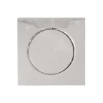 صفاية ارضية لصرف المياة، لون كروم، ابعاد 15×15 سم 