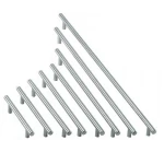 مقبض خزانة المطبخ حرف تي، تشطيب نيكل مصنفر، مقاس 416 مم، قطر 12 مم