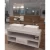 Marble Surface Ceramic Wash Basin Double Bowl 120 cm, White with Wooden Cabinet | Al Muhaidib Sanitary and Ceramic - Image 2