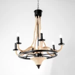 Hanging Crystal Chandelier, 74 cm Length, 68 cm Width, Black