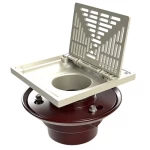 صفاية تصريف مياه ارضية داخلية PVC مقاس 50 مم، مصرف مربع الشكل | مصنع سعودي كاست