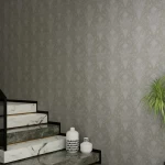 ورق جدران تصميم نقاشات، مقاس 10 م×50 سم، لون رمادي فاتح