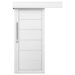 Premium Solid Wood Sliding Door, White , Size 110× 265 cm, thickness 6 cm, Model Number M01