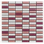Gloss Mosaic Tiles Size 30.8×31 cm, Pink Color, Fluro Design | Abyat Company