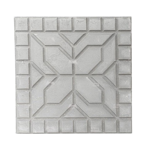 Concrete Tile Geometric Flower Design 40x40x4 cm, Gray Color | Al Sarif Building Materials