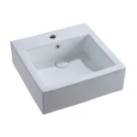 Above Counter WashBasin Length 47 cm, Width 47 cm, Height 16 cm, Grey Color