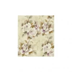 American Wallpaper Beige Color Floral Design, Size 10mx0.53m, Model aq51109